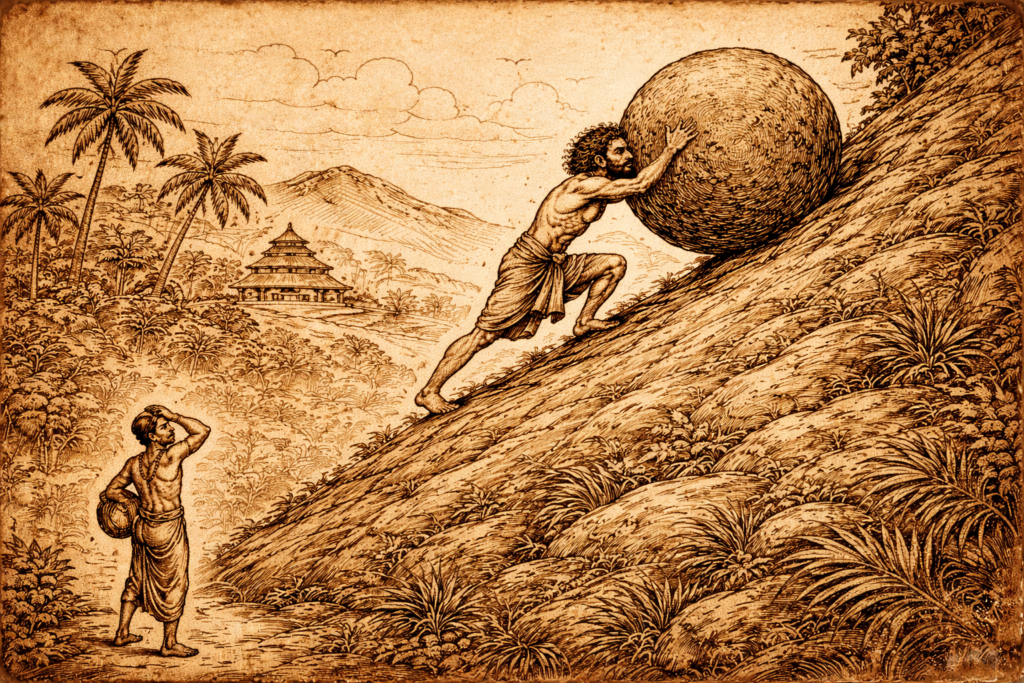 Naranathu Bhranthan: The Boulder on the Hill